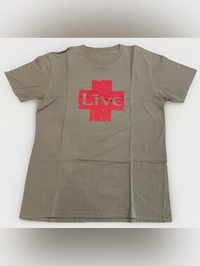 Live Band T-Shirt Throwing Copper Size Large Band Tee 90s Rock Green Y2K